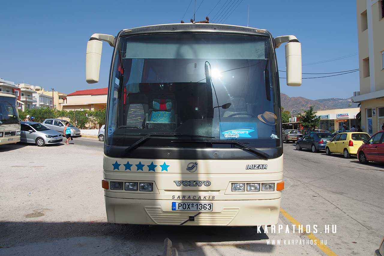 Karpathos buszmenetrend Pigadia, helyi buszjáratok