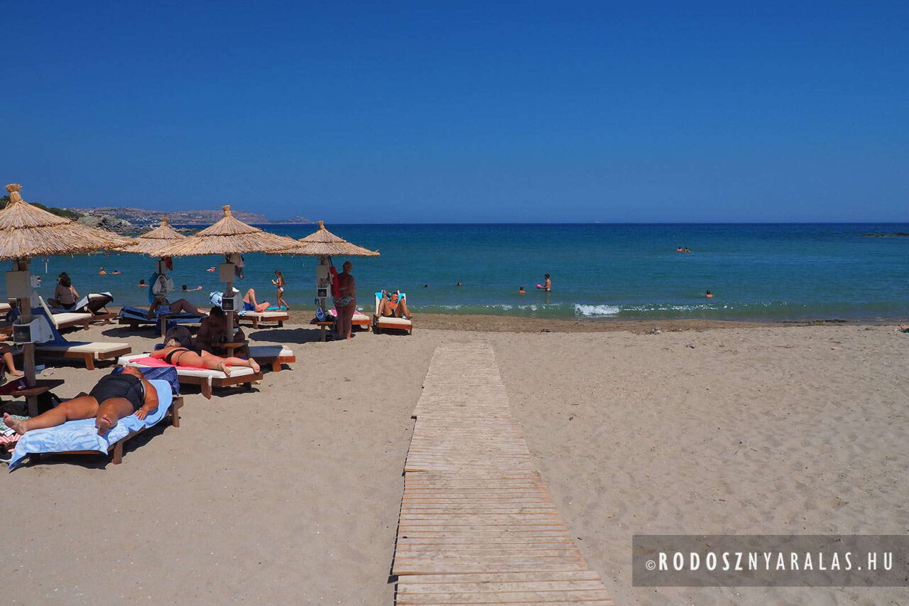 Glystra beach homokos strand Rodosz