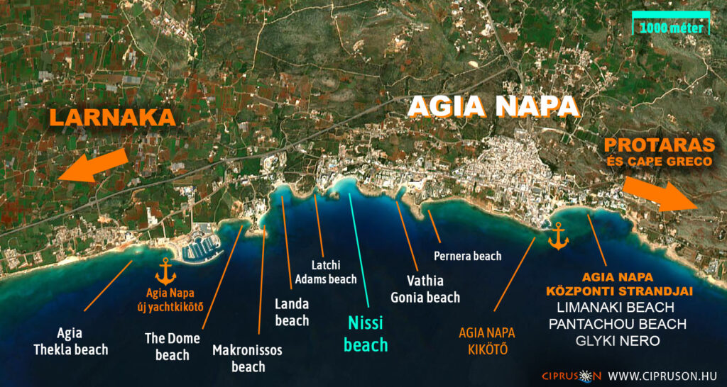 Agia Napa strandjai (Agia Napa beach)