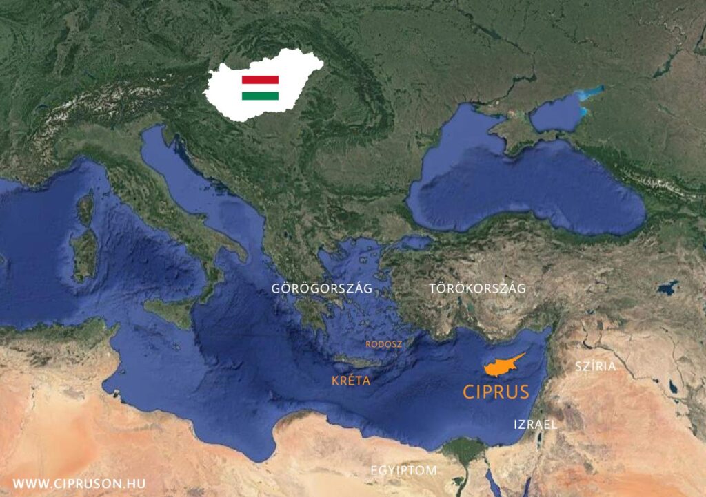 Ciprus sziget (térkép), merre található, hol van Ciprus